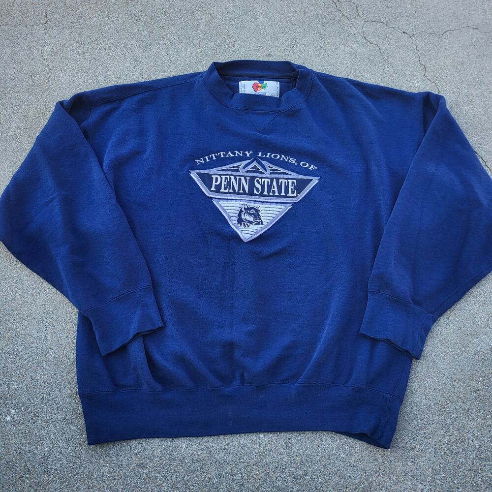 Vintage Penn State Nittany Lions Crewneck Sweatshirt Size XL Blue 90s Sweater